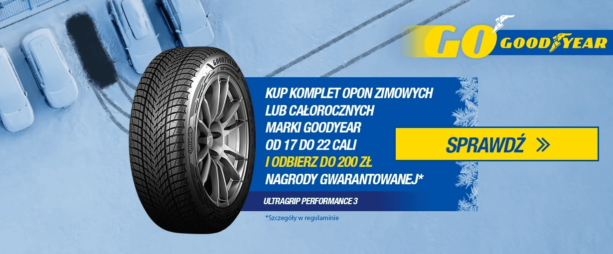 Odbierz do 200zł za zakup opon Goodyear!